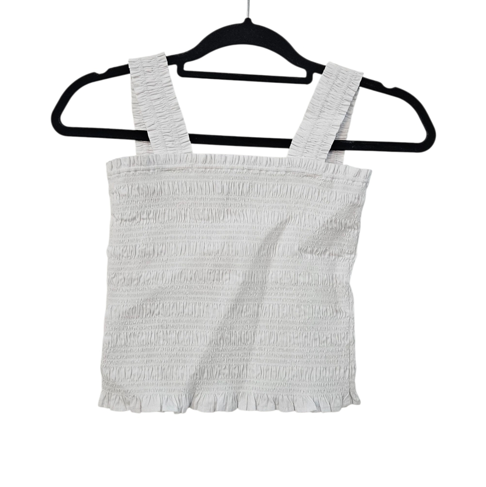 NWT Madewell Poplin Smocked Tank Size XS - Picture 2 of 9